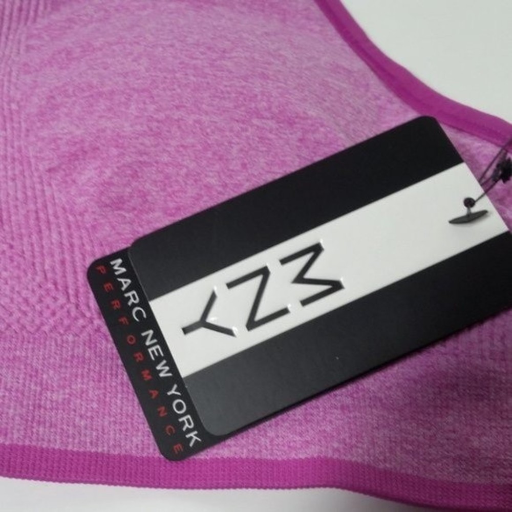 1) Pink Sports Bra Racerback - Picture 2 of 9